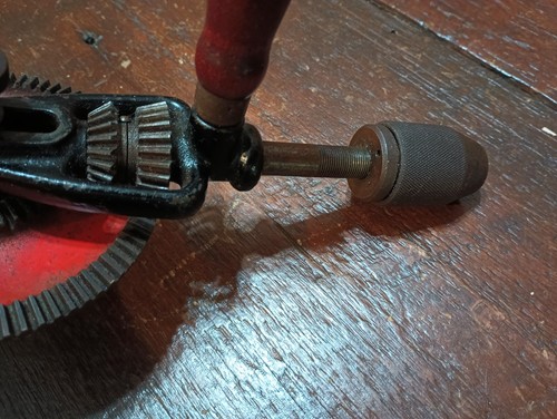 WORKS FINE OLD FULTON 1071 SHOULDER BREAST BRACE EGG BEATER HAND DRILL PORTABLE - Picture 13 of 17
