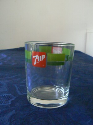 SELTENES ALTES SODA GLAS 7 UP SEVEN UP WERBUNG VINTAGE SAMMLUNG BISTRO BAR