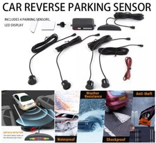 4 Parking Sensors LED Car Auto Backup Reverse Rear Radar System Alert Alarm Kit