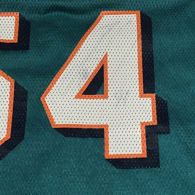 Vintage Reebok Zach Thomas #54 Signed Miami Dolphins Jersey Size