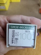 Groz-Beckert Needles 135x5, 134 DPX5, 135X7 SINGER 20U PFAFF, BROTHER 90/14 NOS