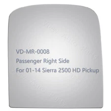 Upper Tow Mirror Glass for 01-14 GMC Sierra 2500 HD Passenger Right Side RH 4115