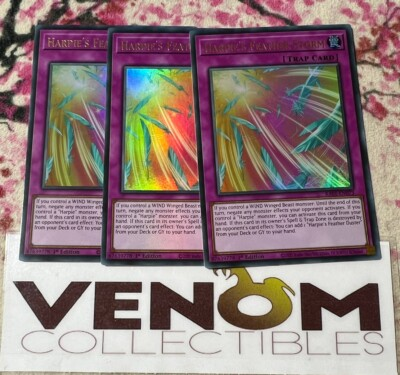 #ad 3x M NM *EURO* Harpie#x27;s Feather Storm RA01 EN073 Ultra Rare 1st Edition YuGiOh $2.80