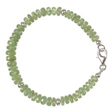 Kyanite Green Bracelet 925 Silver Bangle Z357