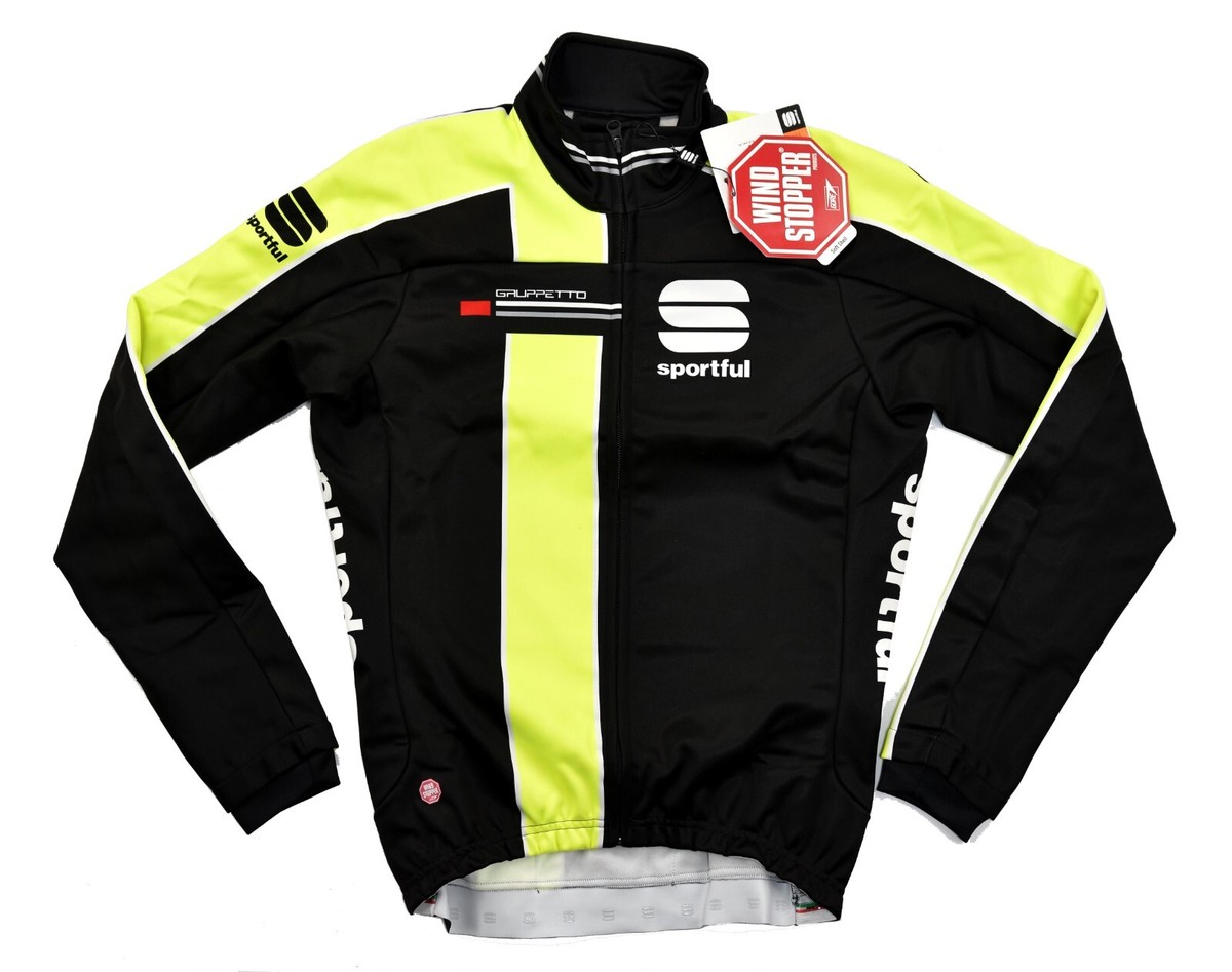 Sportful Gruppetto Partial Windstopper Jacket black/yellow fluo 