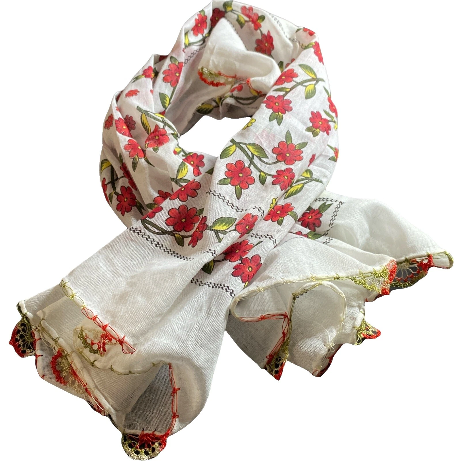 Mescla de Algodão Cachecóis e xales Vintage