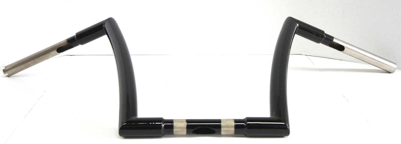 KST Kustoms 12" Outlaw 1 1/4" High Gloss Black Handlebars for Harley