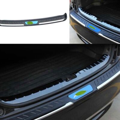 1PCS Black Outer Rear Bumper Plate Protector ABS Fit For Honda Accord 2016-2017