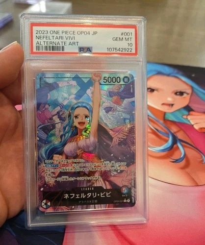 NEFELTARI VIVI OP04-001 ALTERNATE ART JP PSA 10 GEM MINT 2023 ONE PIECE TCG CCG