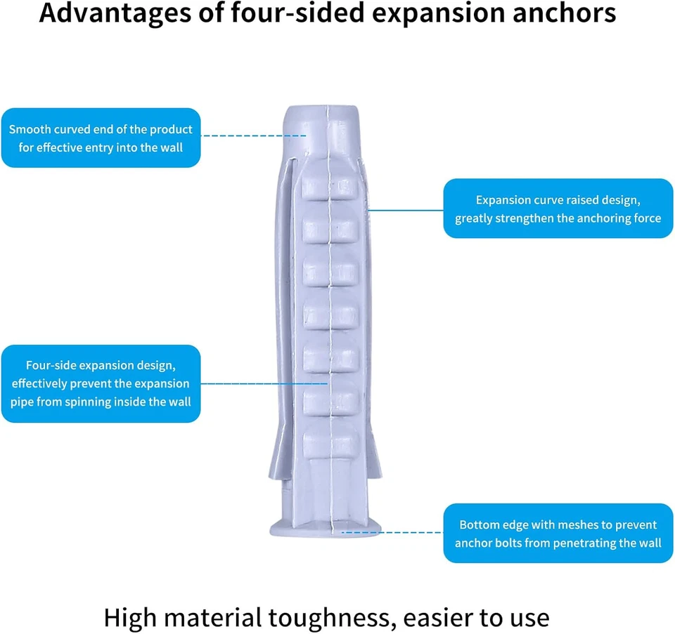 25 Set M8 M12 Tasselli Universali Con Vite, Bulloni Esagonali E Tasselli a Muro, - Immagine 3 di 4