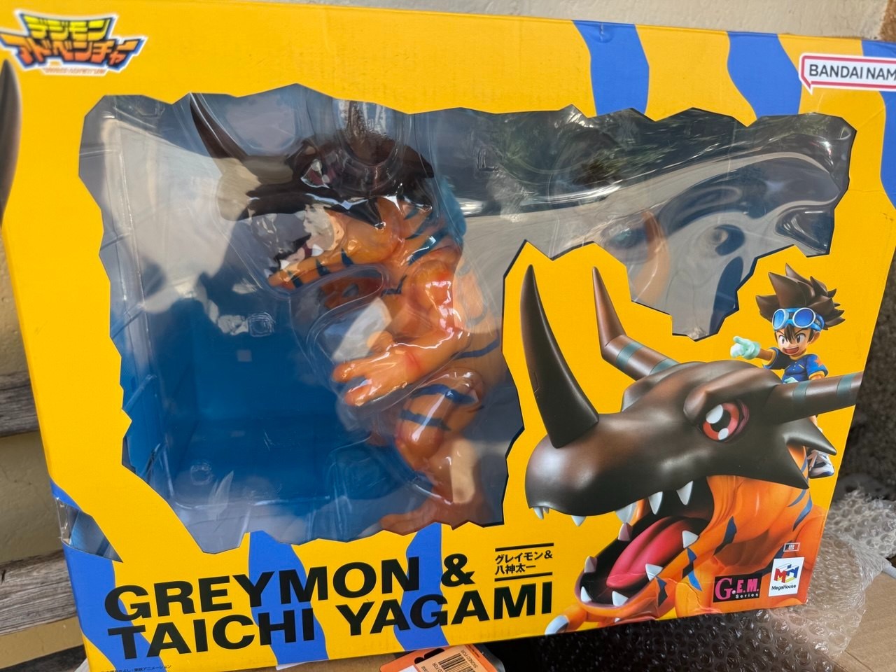 GEM Series Digimon Adventure Greymon & Yagami Taichi G.E.M Tai Kamiya Auténtico