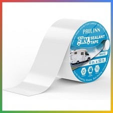 RV Camper Roof Sealant Tape White 4in x 50ft Waterproof UV Weatherproof Leak Rep