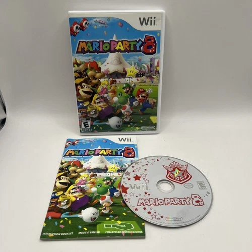 Nintendo Wii Mario Party 8 Complete CIB Case Manual Tested Working