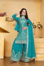 SALWAR KAMEEZ PAKISTANI INDIAN WEDDING PARTY WEAR DRESS BOLLYWOOD SUIT SHARARA