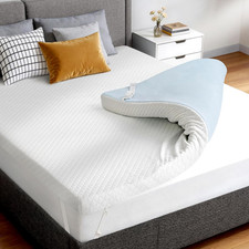 3-Inch Queen Memory Foam Mattress Topper with Cooling Gel Removable Cover