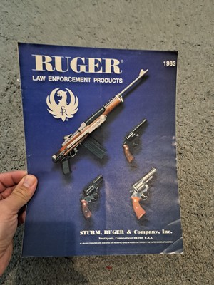 Vintage 1983 Ruger Law Enforcement Products Revolvers Semi-Automatic Rifle