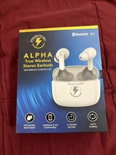 Alpha Power-To-Go True Wireless Stereo Earbuds With Charging Case - White