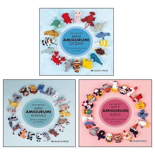 Sarah Abbondio 3 Books Collection Set (Mini Amigurumi Animals, Mini Amigurumi )