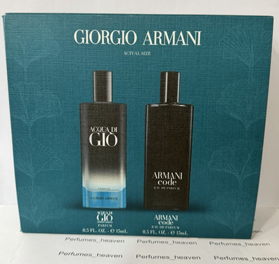 Giorgio Armani Acqua Di Gio PARFUM & Armani Code Eau De Parfum Spray 15ML Set