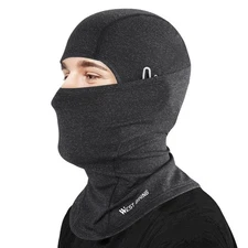 WEST BIKING Winter Thermal Cap Hat Windproof Face Mask Balaclava Headgear Gray