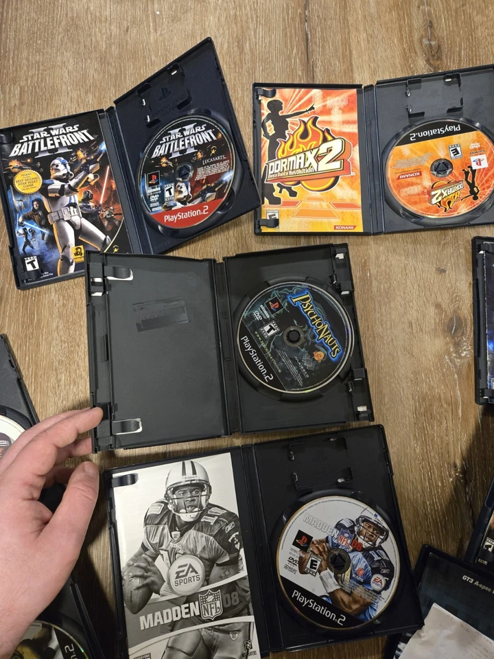 PS2 Juego Paquete 10 Juegos Lote Psychonauts Battlefront Batman Madden Final Fantasy Foto 4 de 4