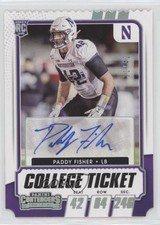 2021 Contenders Draft Picks College Ticket Stub 31/42 Paddy Fisher #178 Auto 7xr
