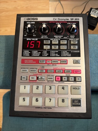 Boss Dr. Sample SP-303 Sampler Tested Working With Original Power Supply