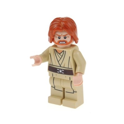 1x Lego Minifigur Star Wars Episode 2 Obi-Wan Kenobi Haare mittellang sw0489