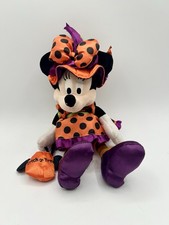Disney Parks Minnie Mouse Halloween Witch Trick or Treat Plush Doll Toy 12"