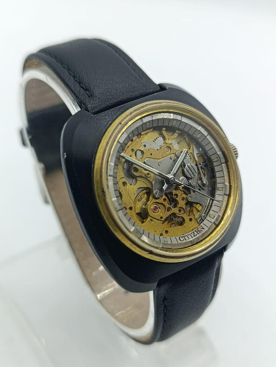 Vintage Automatic Citizen Skeleton Watch 8060A 21j for sale