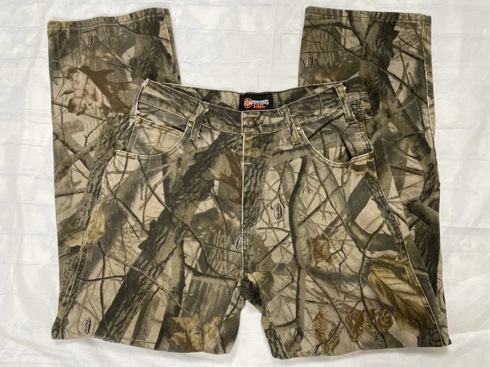 Outfitters Ridge Camo Pants Realtree Hardwoods Hunting Cargo Jeans 30X30 Cool - Image 2 of 4