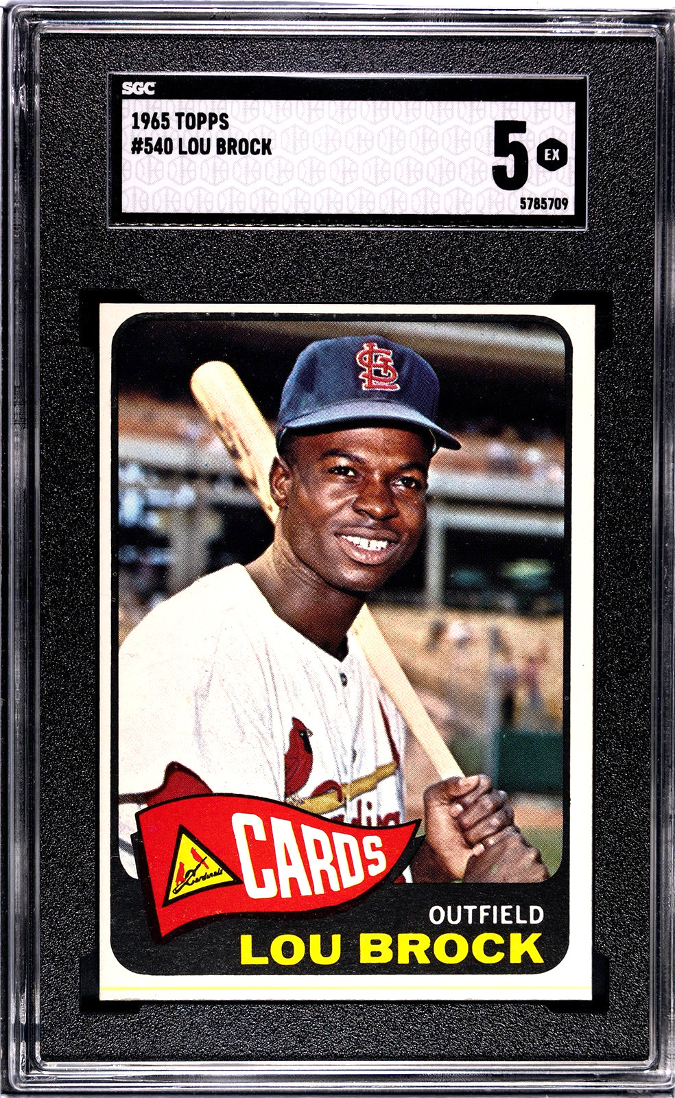 1965 Topps #540 Lou Brock SGC 5 Baseball Card Razor
