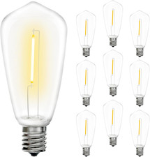 10 Pack LED String Light Bulbs, 0.6 Watt Shatterproof Dimmable Replacement Bulbs