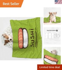 Fresh Sushi Print Pet Blanket Soft,Cozy Dog and Cat Blanket for Bed Couch Car...