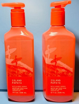 NEW Bath & Body Works ~ ISLAND PAPAYA ~ 2X Cleansing Gel Soap FREE SHIP