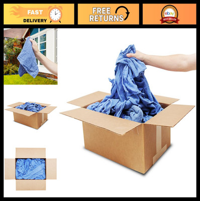 90 Recycled Surgical Huck Towels - 100% Cotton, Super Absorbent, 22x12'', Blue-Gr