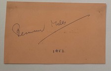 BERNARD MILES ( Treasure Island) Genuine Handsigned Signature on Album Page.