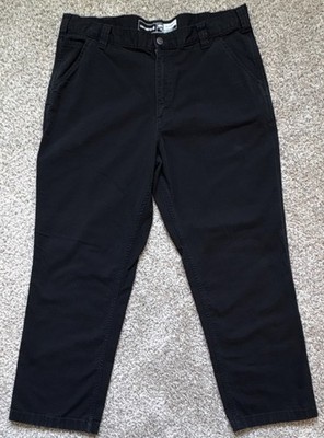Carhartt Men's 38x30 Black Cotton Canvas Relaxed Fit Straight Leg Workwear Pants