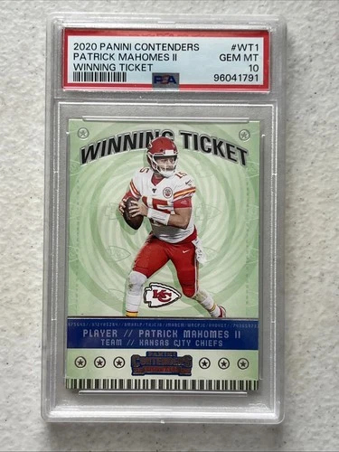 2020 Panini Contenders - Winning Ticket Patrick Mahomes II #WT1 PSA 10 Graded.
