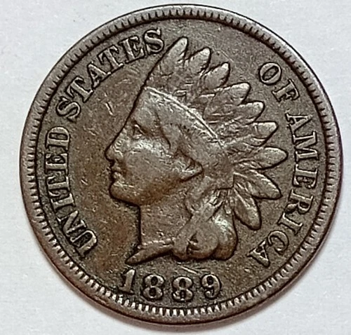 Indian Head Penny Lot of "1"VERY NICE 1889 GOOD OR BETTER° $ FREE SHIPPING $#885