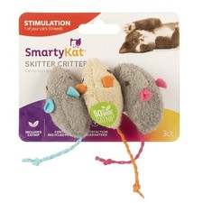 SmartyKat Skitter Critters Cat Toy Catnip Mice, 3/pkg  