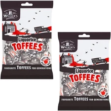 Walkers Nonsuch Liquorice Toffees Bag 5.29 Oz Pack of 2 – Black Licorice Cand...