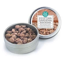 Egyptian Gardenia Resin Incense - Rich Exotic Monastic Floral Incense + Tin
