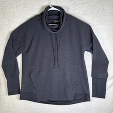 Simms Fishing Rivershed Sweater Womens XL Gray/Black Cowl Neck Outdoors