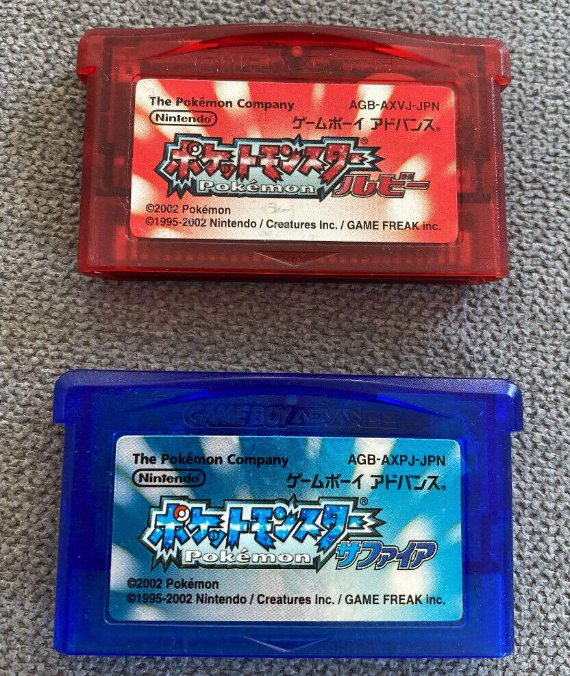 Pokemon Ruby and Sapphire Japanese Version Gameboy GBA Tested | eBay