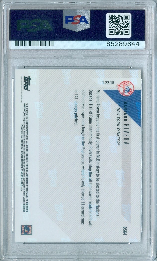2018 Topps Now - Off-Season Mariano Rivera #OS64B Blue Autographs