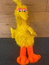 Vintage 1984 Sesame Street Talking Big Bird Plush 20  Pull String WORKS