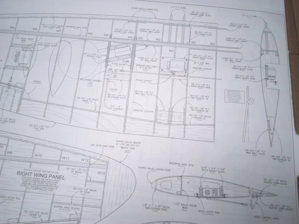 Top Flite Spitfire MkIX Gold Edition 60 Size Plans/Manual/Decals SPF6D01R OEM - Image 4 of 4