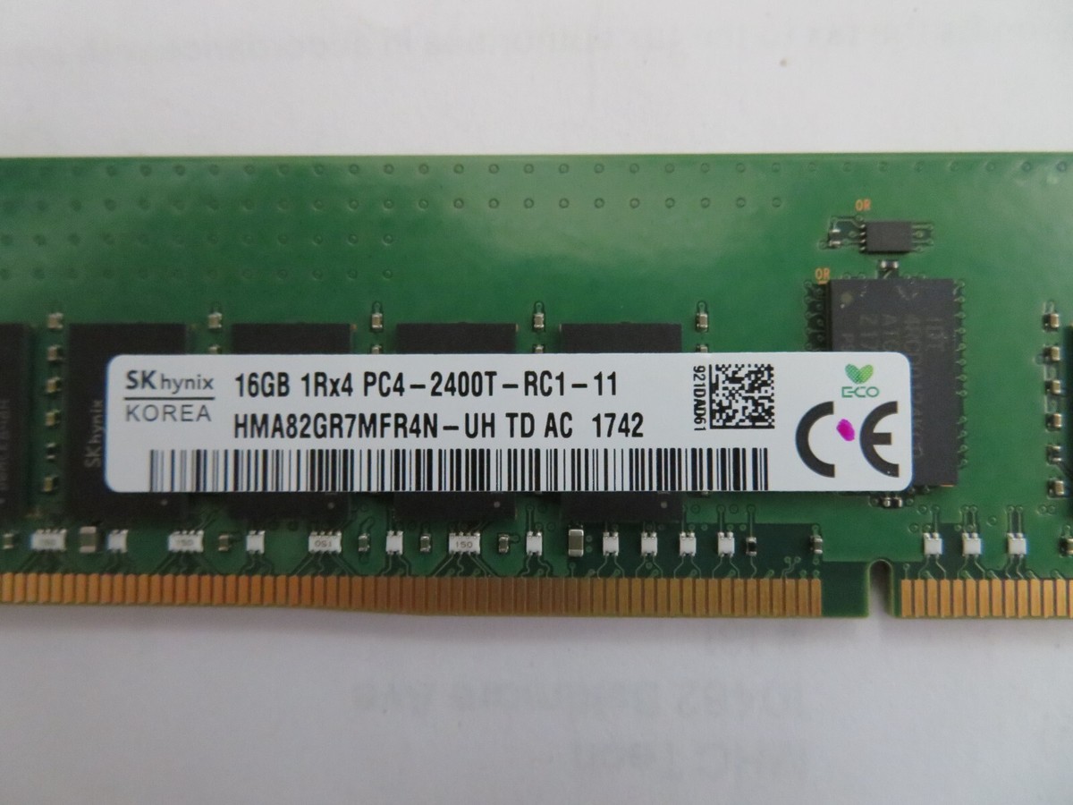 RAM Server Hynix 16 GB DDR4-2133 RDIMM ECC Registrata - 2Rx4, 288 Pin, Per Workstation