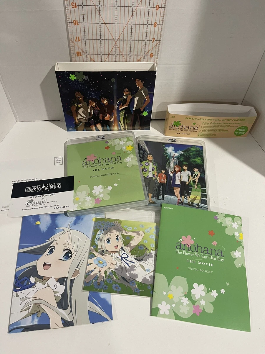 Anohana The Movie 3 Discs Collectors Edition Blu Ray / DVD Combo